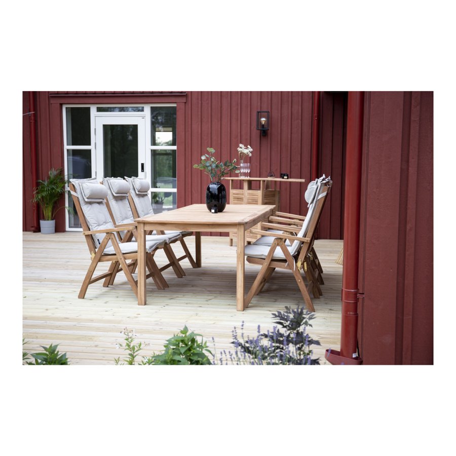 VENTURE DESIGN Kenya udendrs foldestol m. 5 positioner - natur teaktr