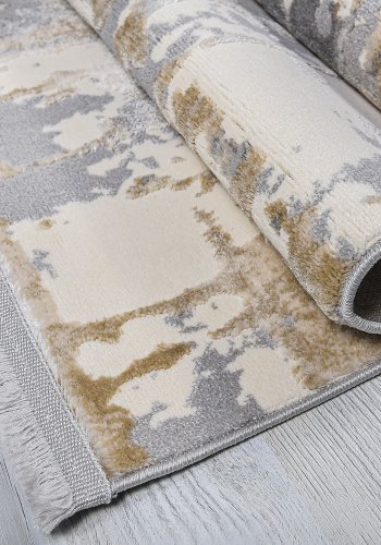 TEPPI Notta gulvtppe, rektangulr - beige/creme/gr polypropylen/polyester (160x230)