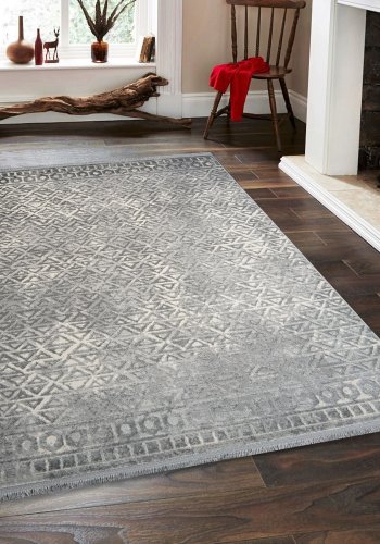 TEPPI Notta 1108 gulvtppe, rektangulr - creme/gr polypropylen/polyester (120x170)