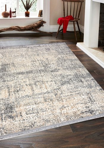 TEPPI Notta 1121 Hall gulvtppe, rektangulr - beige/creme/gr polypropylen/polyester (80x150)