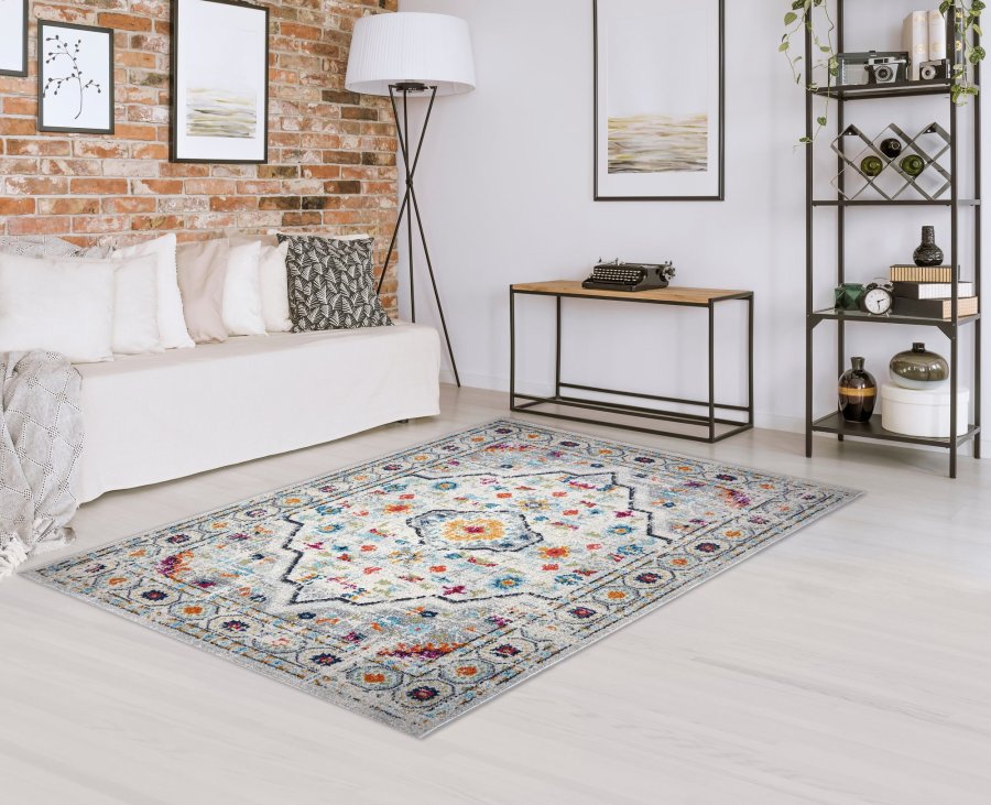 TEPPI Vintage 7655 Hall gulvtppe, rektangulr - multifarvet polypropylen (80x150)