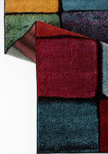 TEPPI Renkli gulvtppe m. tern, rektangulr - multifarvet polypropylen (80x150)