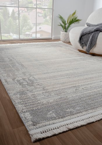 TEPPI Bastia 1277 gulvtppe, rektangulr - creme/gr polypropylen (160x230)