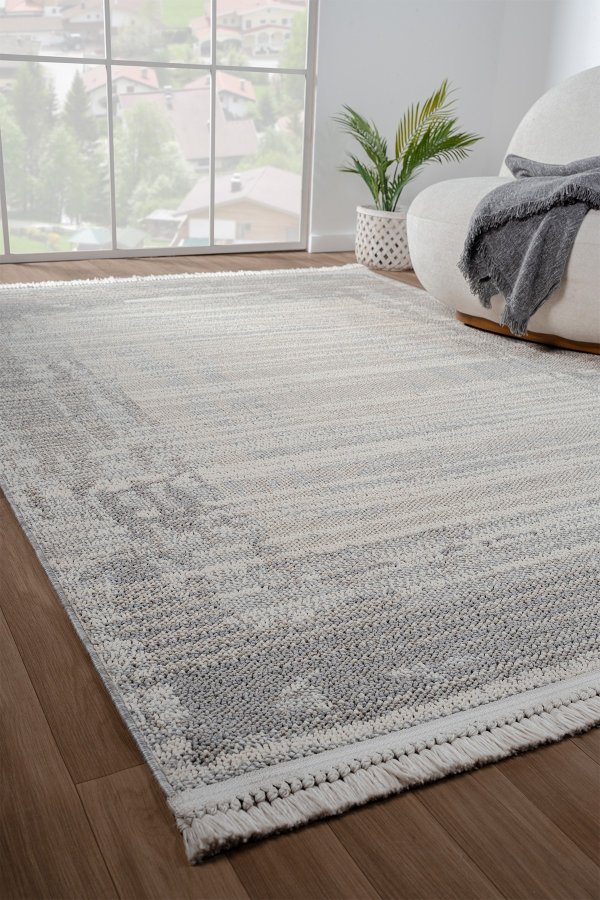 TEPPI Bastia 1277 gulvtppe, rektangulr - creme/gr polypropylen (160x230)