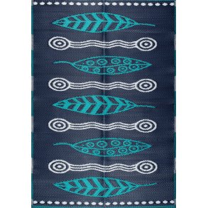 NORDVÄRK Savana 8809 udendrs gulvtppe, rektangulr - grn polypropylen (90x180)