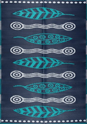 NORDVÄRK Savana 8809 udendrs gulvtppe, rektangulr - grn polypropylen (90x180)