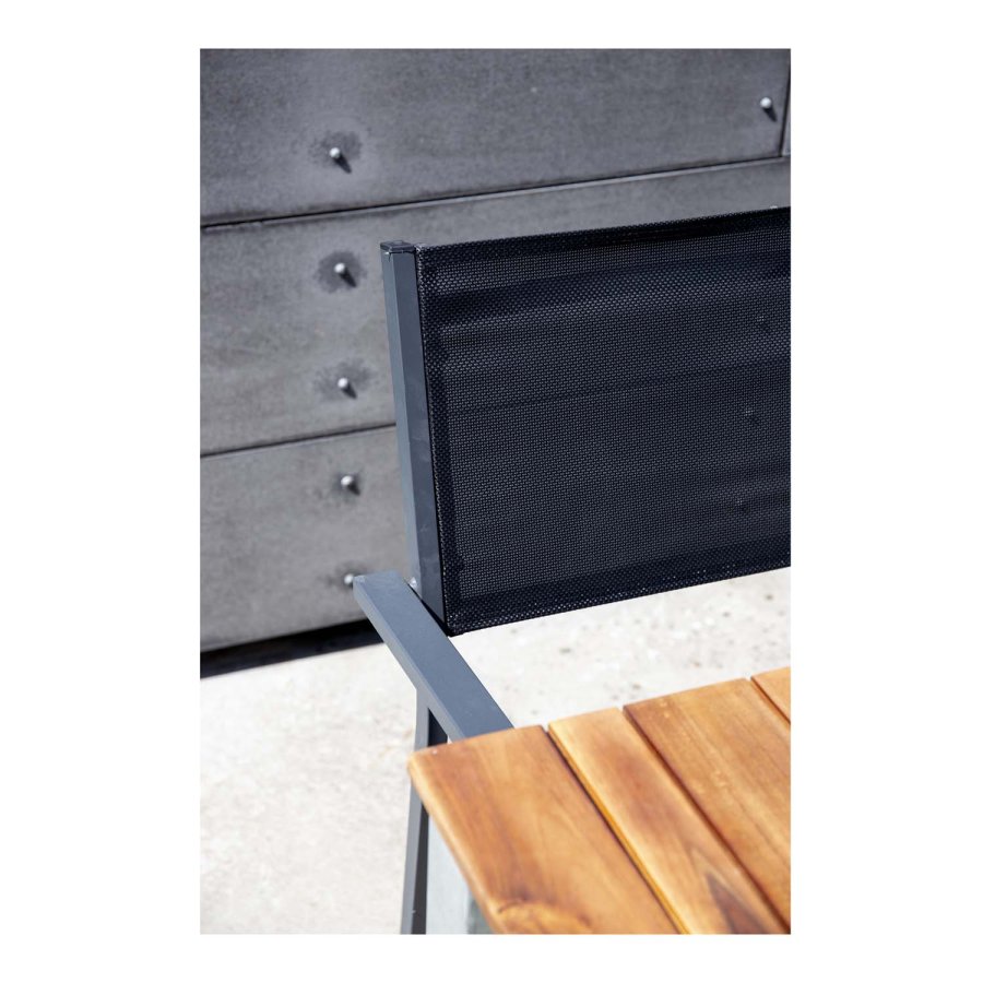 VENTURE DESIGN rektangulr Zenia havebord - natur akacietr og zink stl (200x100)