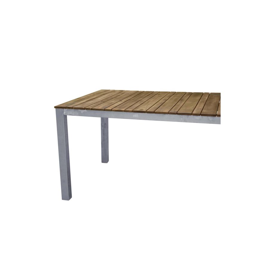VENTURE DESIGN rektangulr Zenia havebord - natur akacietr og zink stl (200x100)