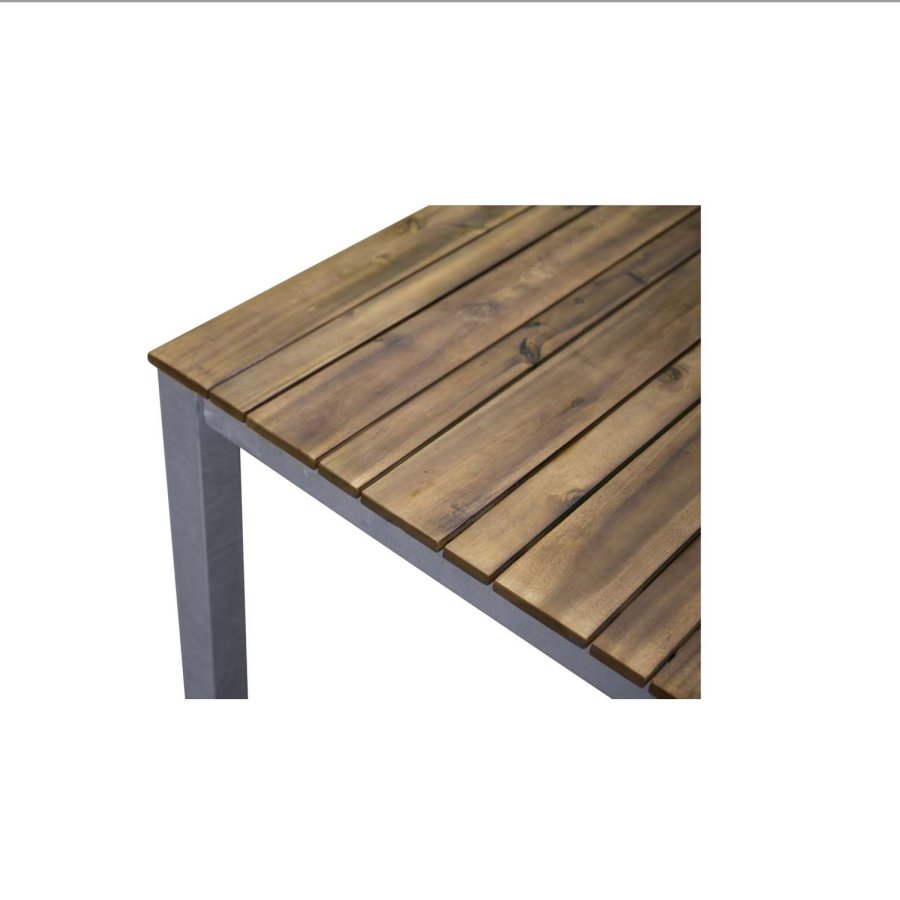 VENTURE DESIGN rektangulr Zenia havebord - natur akacietr og zink stl (200x100)
