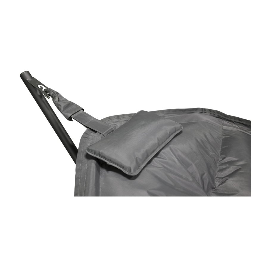 VENTURE DESIGN Niño udendrs hngekje - gr stof, sort stl og plastik 