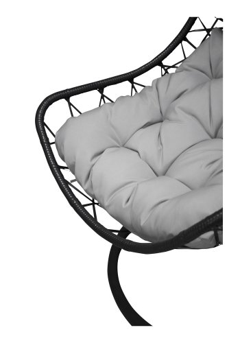 VENTURE DESIGN Vide udendrs hngestol m. hynder - gr stof, sort rattan og stl