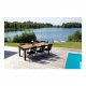 VENTURE DESIGN rektangulr Bois havebord- natur akacietr og sort aluminium (200x100)