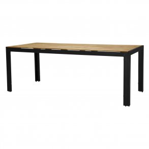 VENTURE DESIGN rektangulr Bois havebord- natur akacietr og sort aluminium (200x100)