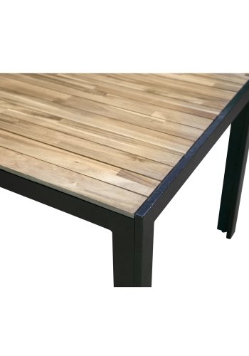 VENTURE DESIGN rektangulr Bois havebord- natur akacietr og sort aluminium (200x100)