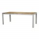 VENTURE DESIGN rektangulr Bois havebord - natur akacietr og hvid aluminium (200x100)