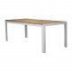 VENTURE DESIGN rektangulr Bois havebord - natur akacietr og hvid aluminium (200x100)