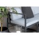 VENTURE DESIGN Salvador sofa set - BLACK Alu / Grey Cushions. 2 corners+ 1 middlepart + 1 ottom
