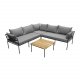 VENTURE DESIGN Penh Balcony hjrne havesofa - sort stl