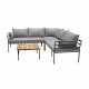 VENTURE DESIGN Penh Balcony hjrne havesofa - sort stl
