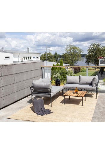 VENTURE DESIGN Penh Balcony hjrne havesofa - sort stl