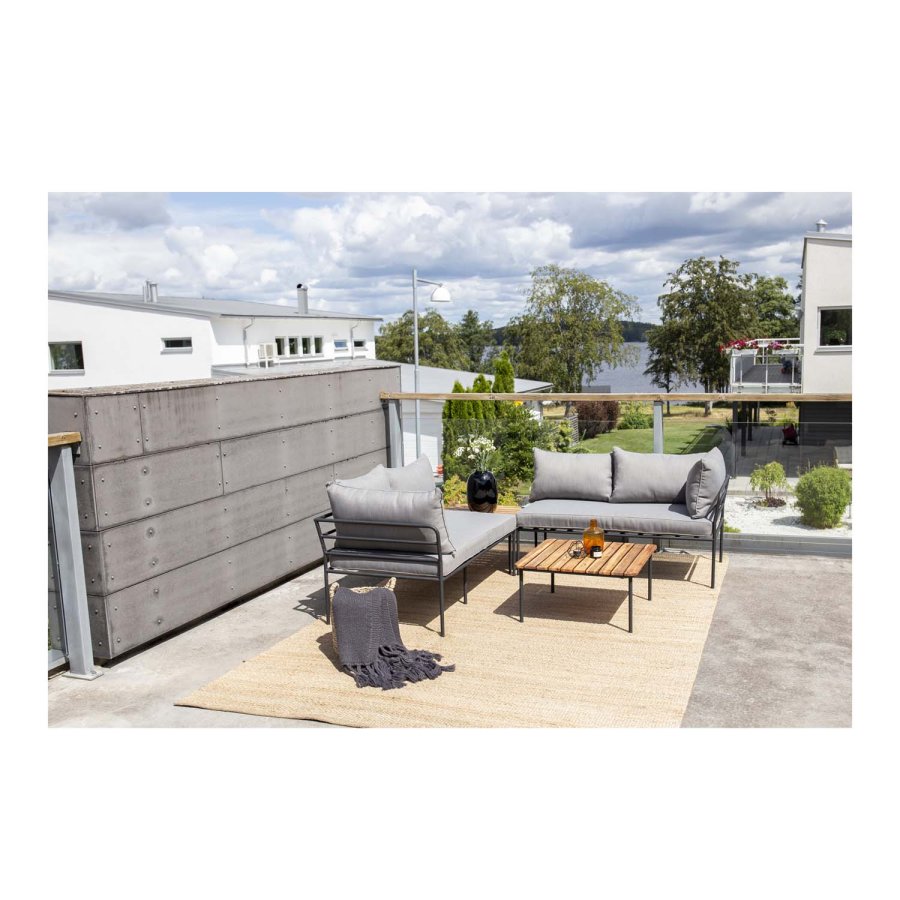 VENTURE DESIGN Penh Balcony hjrne havesofa - sort stl