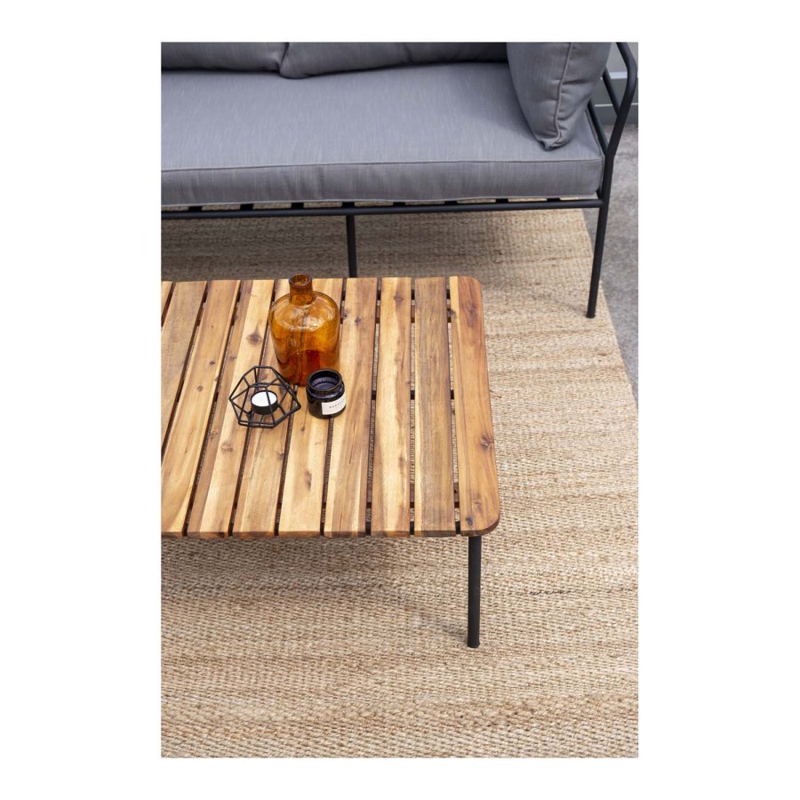 VENTURE DESIGN Penh Balcony hjrne havesofa - sort stl