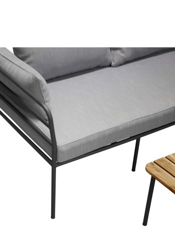 VENTURE DESIGN Penh Balcony hjrne havesofa - sort stl