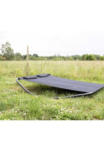 VENTURE DESIGN Gordo udendrs dobbelt gynge liggestol - sort stof og stl