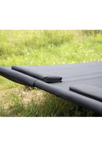 VENTURE DESIGN Gordo udendrs dobbelt gynge liggestol - sort stof og stl