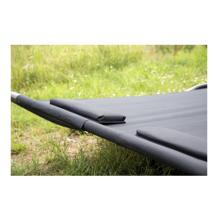 VENTURE DESIGN Gordo udendrs dobbelt gynge liggestol - sort stof og stl