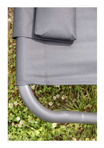 VENTURE DESIGN Gordo udendrs dobbelt gynge liggestol - sort stof og stl