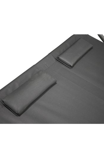 VENTURE DESIGN Gordo udendrs dobbelt gynge liggestol - sort stof og stl