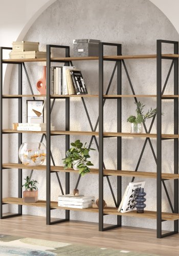 NORDVÄRK ML4 bogreol - natur melamin, metal