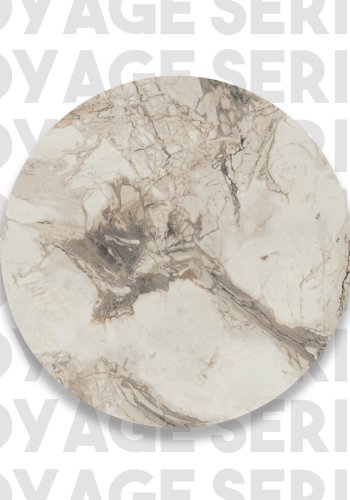 NORDVÄRK VG6 bogreol - hvid marmormnstret og guld melamin, metal