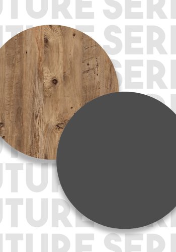 FUNZI LIVING FR16-AA bogreol, m. 4 hylder og 2 lger - antracitgr og natur melamin