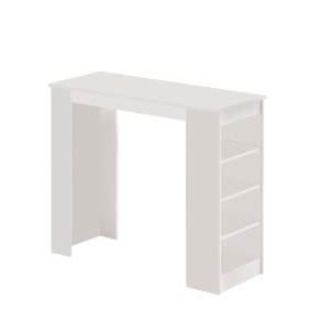 NORDVÄRK ST1 barbord, m. 3 hylder - hvid melamin (120x51,6)