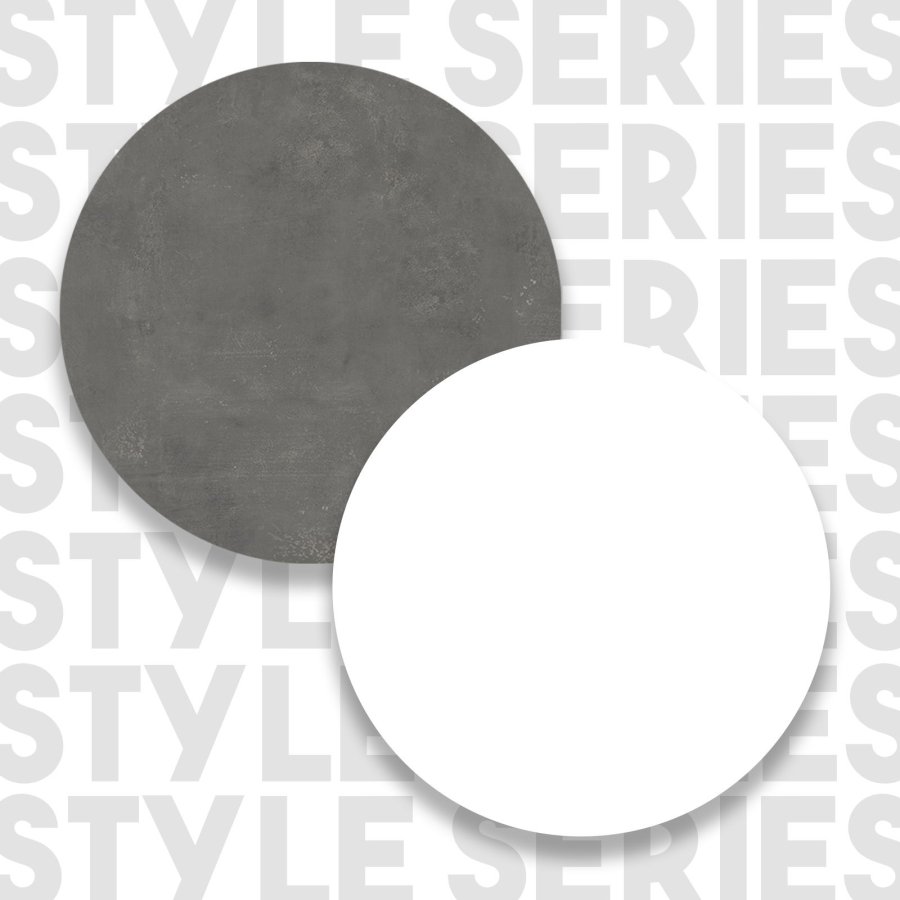 NORDVÄRK ST1 barbord, m. 3 hylder - hvid og gr melamin (120x51,6)