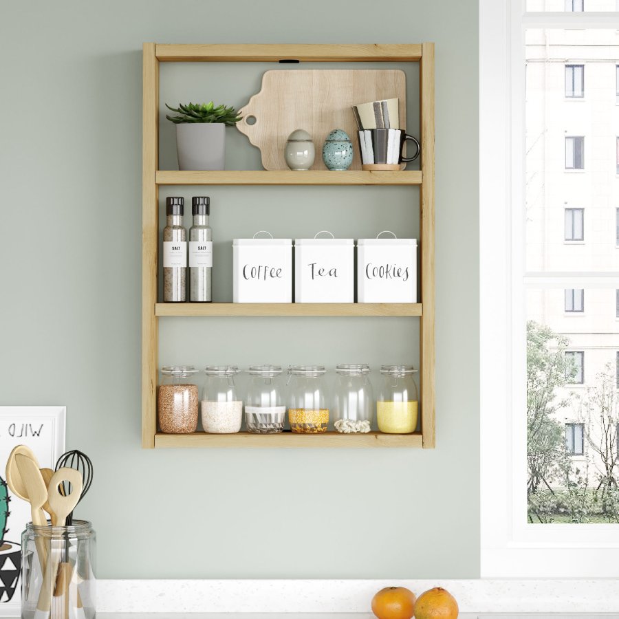 NORDVÄRK PR1 vghylde, m. 3 rum - natur melamin