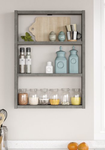 NORDVÄRK PR1 vghylde, m. 3 rum - slv melamin