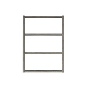 NORDVÄRK PR1 vghylde, m. 3 rum - slv melamin