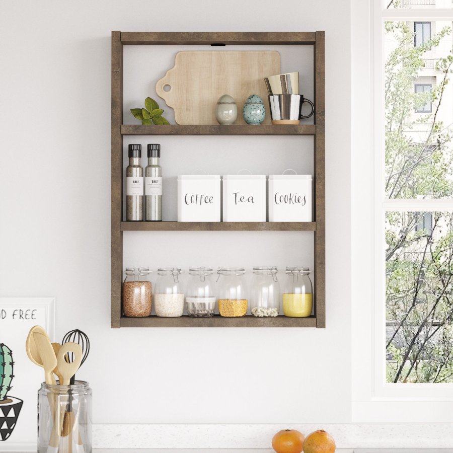 NORDVÄRK PR1 vghylde, m. 3 rum - bronze melamin