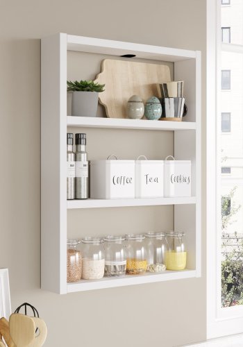 NORDVÄRK PR1 vghylde, m. 3 rum - hvid melamin