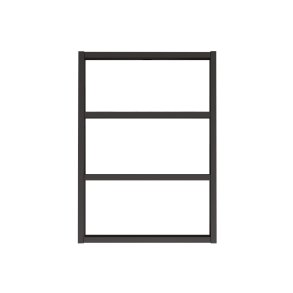 NORDVÄRK PR1 vghylde, m. 3 rum - sort melamin