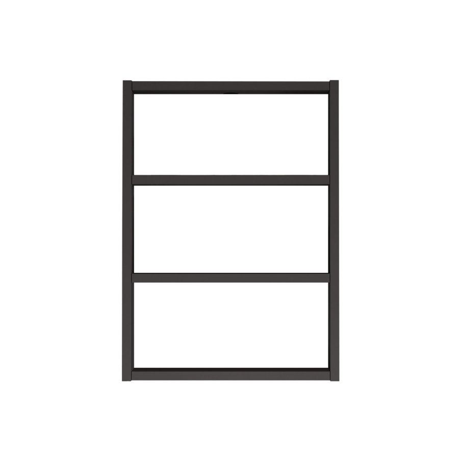 NORDVÄRK PR1 vghylde, m. 3 rum - sort melamin