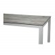VENTURE DESIGN rektangulr Llama havebord - gr HPL og hvid aluminium (205x100)