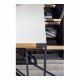 VENTURE DESIGN rektangulr Texas havebord - gr glas og sort aluminium (200x100)