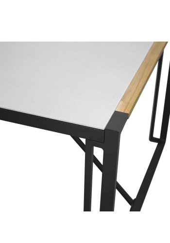 VENTURE DESIGN rektangulr Texas havebord - gr glas og sort aluminium (200x100)