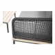 VENTURE DESIGN Andorra hjrne havesofa m. hynder - gr, natur akacietr, sort aluminium og reb