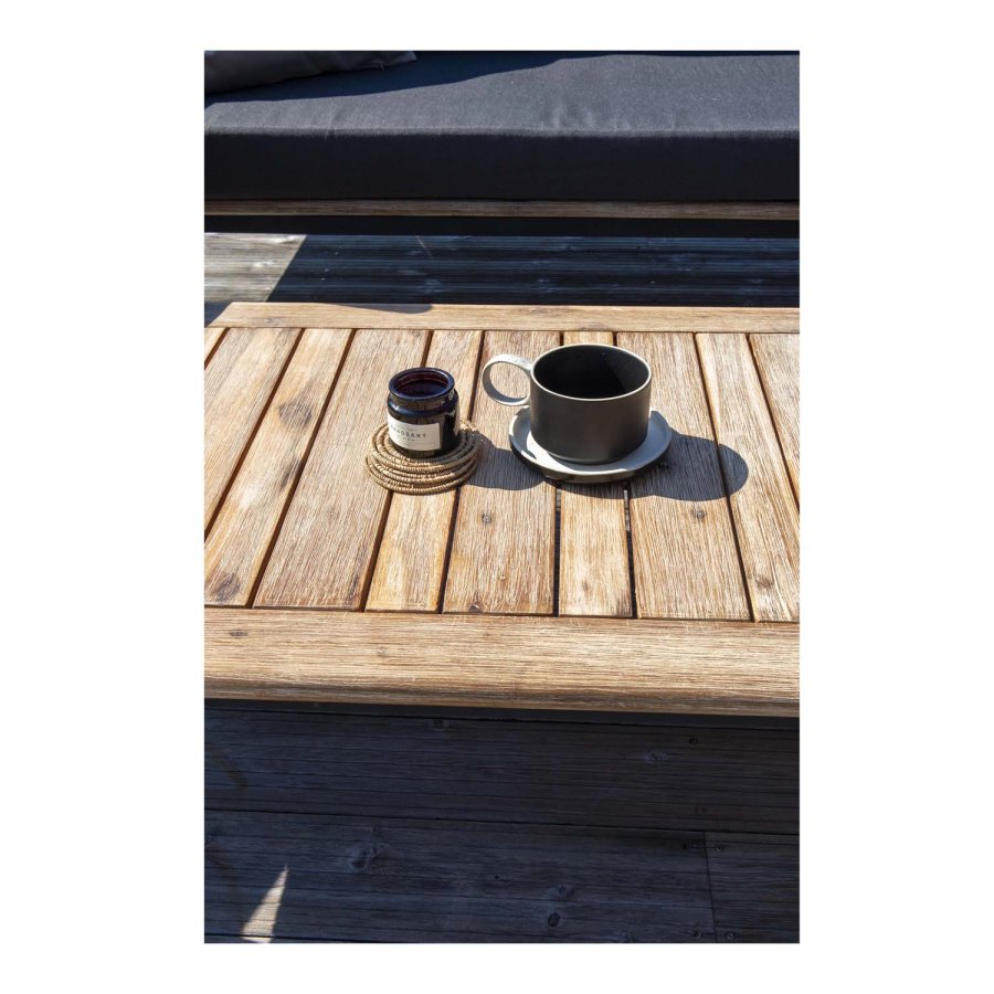 VENTURE DESIGN Andorra havest m. hynder - gr, natur akacietr, sort reb og aluminium 