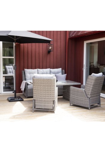 VENTURE DESIGN Leeds parasol 3m - gr aluminium og polyester 